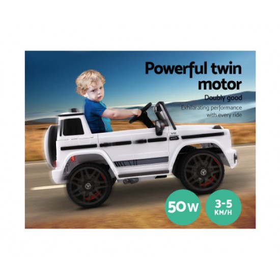 Mercedes-Benz Kids Ride On Car Electric AMG G63 Licensed Remote Cars 12V White