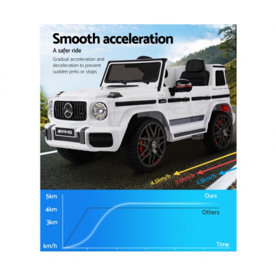 Mercedes-Benz Kids Ride On Car Electric AMG G63 Licensed Remote Cars 12V White