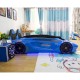 New Kids Car 1.2 M Blue  Bed with Luxury super Race car bed with Music LED light Door/Seats