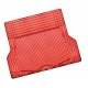 HurryGuru ALUMINIUM LOOK 1-Piece Boot Mat - RED [Rubber/Aluminium Look]