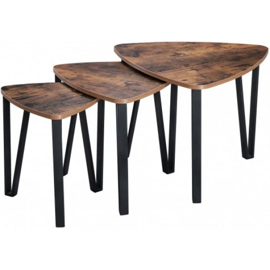 HurryGuru Vintage Nesting Coffee Table Set of 3