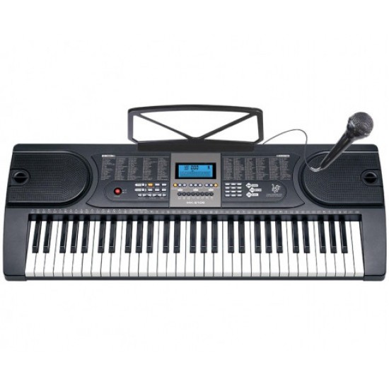 Precision Audio 61 Key Full Size Electronic Keyboard LCD Screen Wired Microphone MK2106