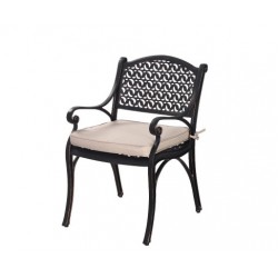Cherise Cast Aluminium Chairs with Cushions (1 pai...