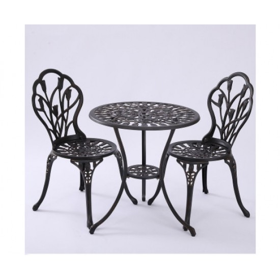 2 Seater Dominique Cast Aluminium Bistro Set