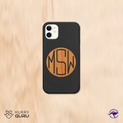 " Three Letter " Wood Personalized Engraved Phone Case 