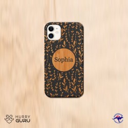 " Customize Name " Wood Personalized Engraved Phone Case 