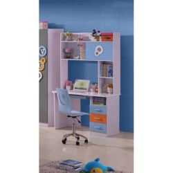 Boys Blue and Orange Study Desk and Chair Set With...