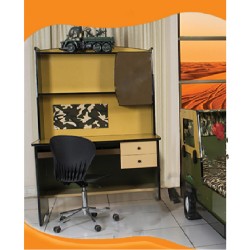 New Boys Army Study Desk and Chair Set With Booksh...