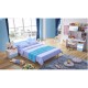 Kids Bedroom Set Bed Storage Desk with drawer Wardrobe Bedside Table With Navy Blue Colour